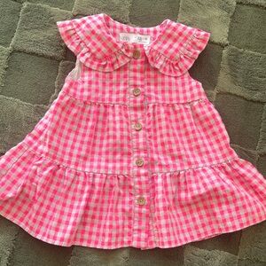 Zara Kids Pink Checkered Dress